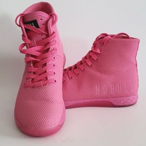 NOBULL HIGH-TOP NEON PINK TRAINER (WOMEN'S)